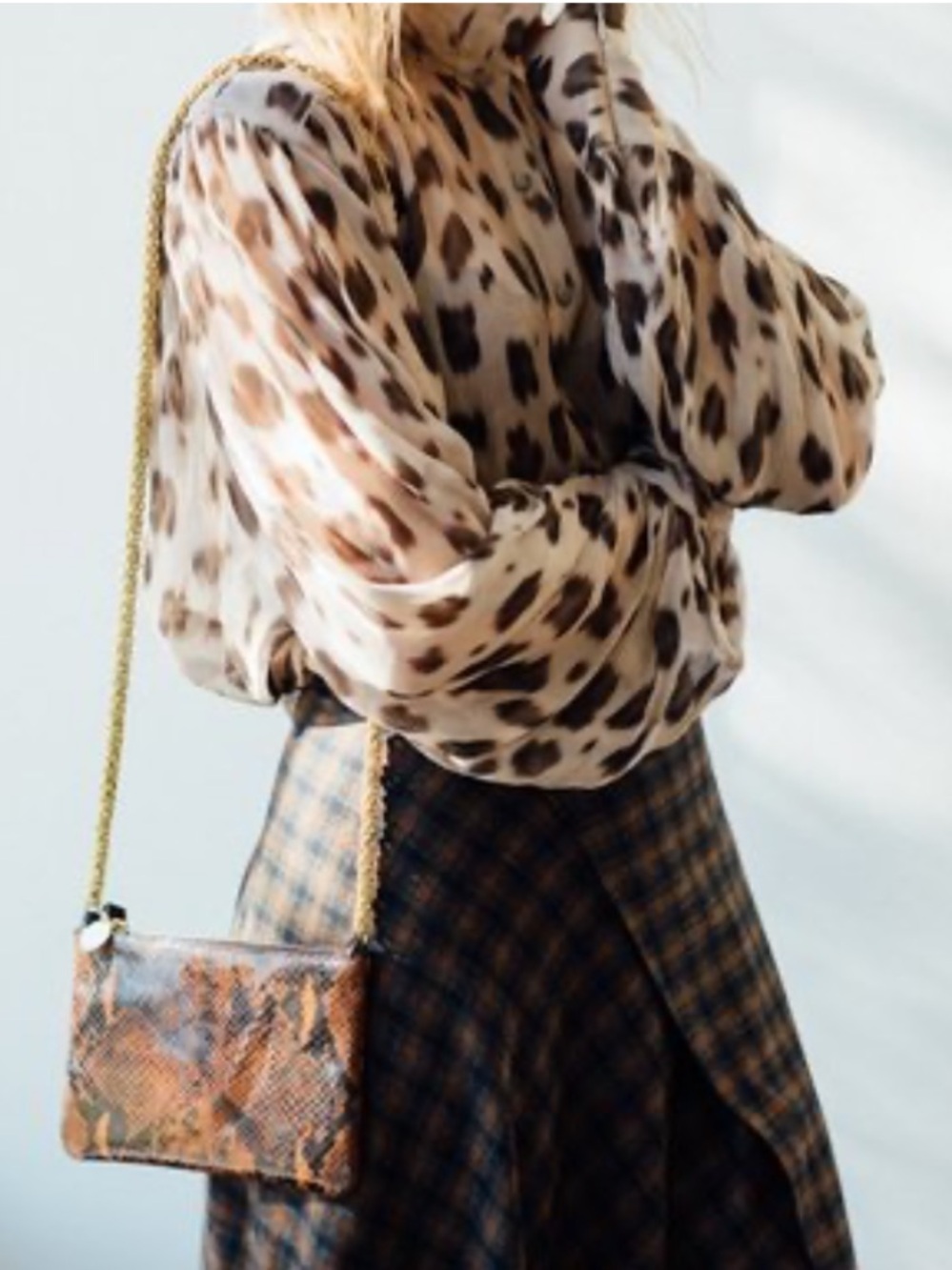 Anine Bing Kacey Silk Leopard Print Blouse Size Medium - Picture 16 of 16